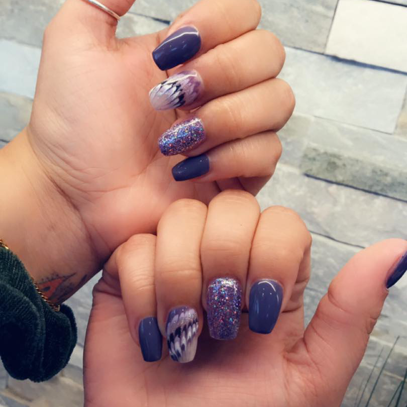 Purple LCN Manicure